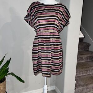 Soprano Striped Pink and Black Dress